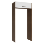 Porta-Geladeira 103 cm 1 Porta Basculante Rustic/Branco Agata Madesa