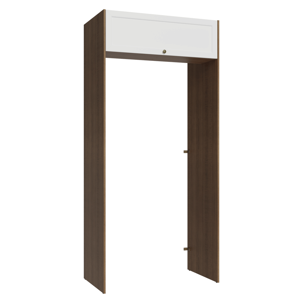 Porta-Geladeira 103 cm 1 Porta Basculante Rustic/Branco Vik Madesa