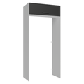Porta-Geladeira 103 cm 1 Porta Basculante Branco/Preto Agata Madesa