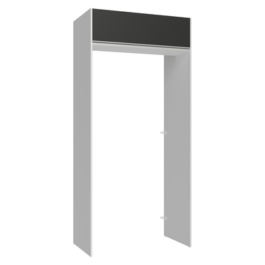 Porta-Geladeira 103 cm 1 Porta Basculante Branco/Preto Glamy Madesa