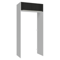 Porta-Geladeira 103 cm 1 Porta Basculante Branco/Preto Lux Madesa