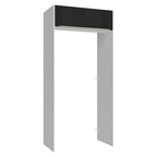 Porta-Geladeira 103 cm 1 Porta Basculante Branco/Preto Lux Madesa