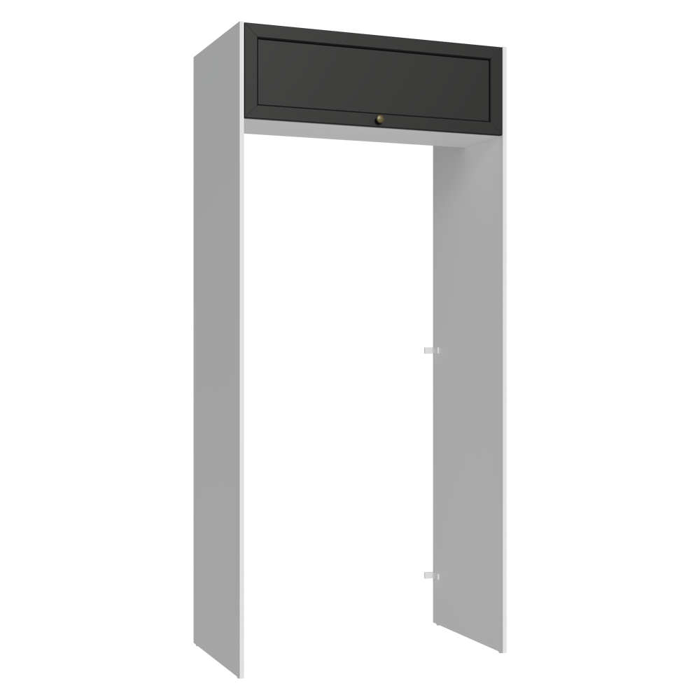 Porta-Geladeira 103 cm 1 Porta Basculante Branco/Preto Vik Madesa