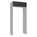 Porta-Geladeira 103 cm 1 Porta Basculante Branco/Preto Vik Madesa