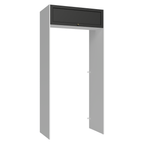 Porta-Geladeira 103 cm 1 Porta Basculante Branco/Preto Vik Madesa