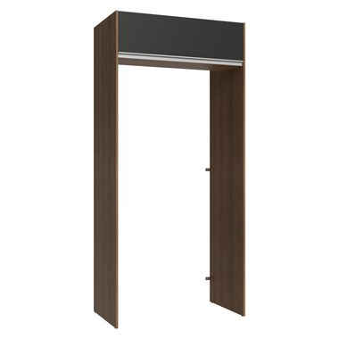 Porta-Geladeira 103 cm 1 Porta Basculante Rustic/Preto Glamy Madesa