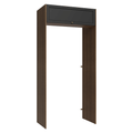 Porta-Geladeira 103 cm 1 Porta Basculante Rustic/Preto Vik Madesa