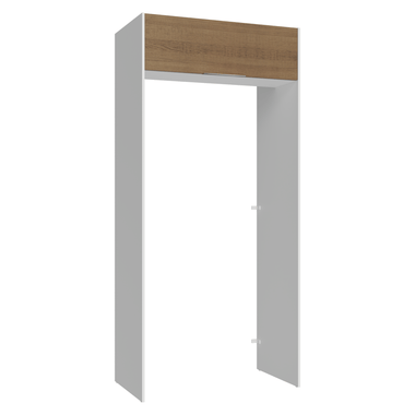 Porta-Geladeira 103 cm 1 Porta Basculante Branco/Rustic Stella Madesa
