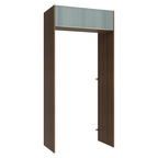 Porta-Geladeira 103 cm 1 Porta Basculante Rustic/Cinza Lux Madesa