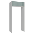 Porta-Geladeira 103 cm 1 Porta Basculante Branco/Cinza Lux Madesa