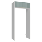 Porta-Geladeira 103 cm 1 Porta Basculante Branco/Cinza Lux Madesa