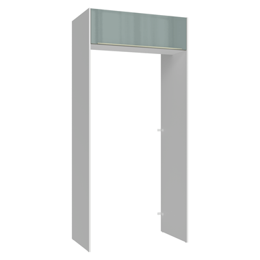 Porta-Geladeira 103 cm 1 Porta Basculante Branco/Cinza Lux Madesa