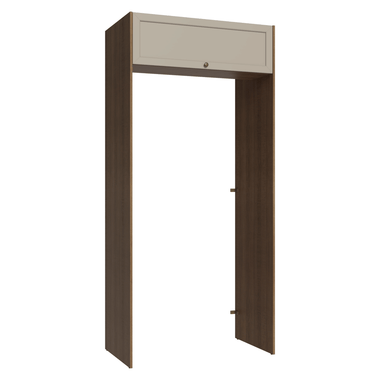 Porta-Geladeira 103 cm 1 Porta Basculante Rustic/Crema Vik Madesa