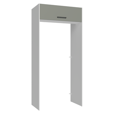 Porta-Geladeira 103 cm 1 Porta Basculante Branco/Cinza Agata Madesa