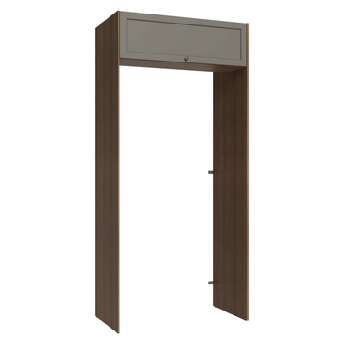 Porta-Geladeira 103 cm 1 Porta Basculante Rustic/Cinza Vik Madesa