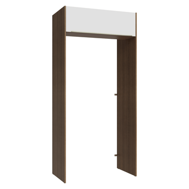 Porta-Geladeira 103 cm 1 Porta Basculante Rustic/Branco Veludo Lux Madesa