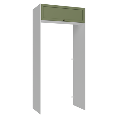 Porta-Geladeira 103 cm 1 Porta Basculante Branco/Verde Vik Madesa