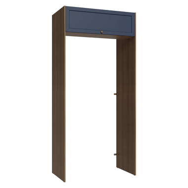 Porta-Geladeira 103 cm 1 Porta Basculante Rustic/Azul Vik Madesa