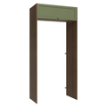 Porta-Geladeira 103 cm 1 Porta Basculante Rustic/Verde Vik Madesa