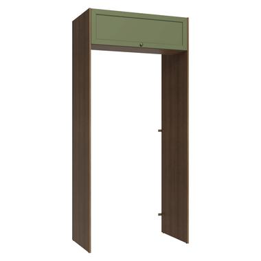 Porta-Geladeira 103 cm 1 Porta Basculante Rustic/Verde Vik Madesa