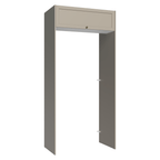 Porta-Geladeira 103 cm 1 Porta Basculante Crema/Branco/Crema Vik Madesa
