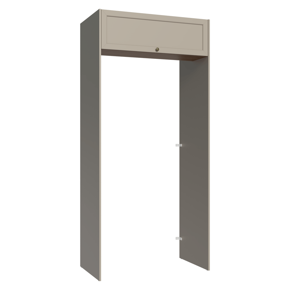 Porta-Geladeira 103 cm 1 Porta Basculante Crema/Rustic/Crema Vik Madesa