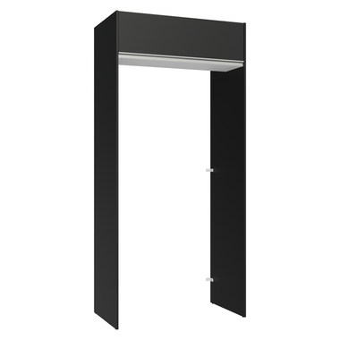 Porta-Geladeira 103 cm 1 Porta Basculante Preto/Branco/Preto Glamy Madesa