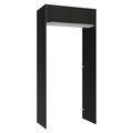 Porta-Geladeira 103 cm 1 Porta Basculante Preto/Branco/Preto Lux Madesa