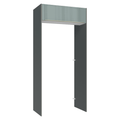 Porta-Geladeira 103 cm 1 Porta Basculante Cinza/Branco/Cinza Lux Madesa