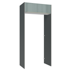 Porta-Geladeira 103 cm 1 Porta Basculante Cinza/Branco/Cinza Lux Madesa