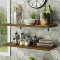 Kit 2 Prateleiras Suspensas para Cozinha Madesa 80 cm com Mão Francesa Rustic