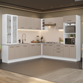 Armário de Cozinha Completa 549cm Branco/Crema Agata Madesa 01