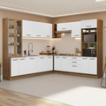 Armário de Cozinha Completa 549cm Rustic/Branco Agata Madesa 01