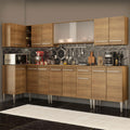 Armário de Cozinha Completa de Canto 357cm Rustic Emilly Jazz Madesa 02