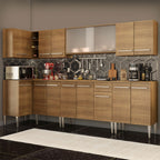 Armário de Cozinha Completa de Canto 357cm Rustic Emilly Jazz Madesa 02