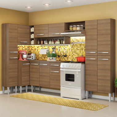 Armário de Cozinha Completa 385cm Rustic Emilly Love Madesa 01