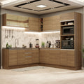Armário de Cozinha Completa de Canto 459cm Rustic Glamy Madesa 01