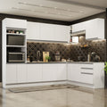 Armário de Cozinha Completa de Canto 479cm Branco Glamy Madesa 01