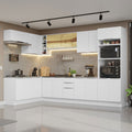 Armário de Cozinha Completa de Canto 499cm Branco Stella Madesa 03