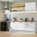 Armário de Cozinha Completa 220cm Branco/Rustic 60cm de Profundidade Agata Madesa 02