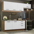 Armário de Cozinha Completa 260cm Rustic Branco Agata Madesa 02