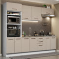 Armário de Cozinha Completa 270cm Branco/Crema Agata Madesa 01