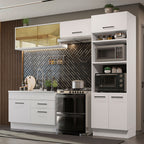Armário de Cozinha Completa 270cm Branco Agata Madesa 05