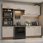 Armário de Cozinha Completa 270cm Rustic/Crema Agata Madesa 07