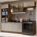 Armário de Cozinha Completa 270 cm Rustic/Crema Agata Madesa 12