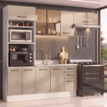Armário de Cozinha Completa 270 cm Branco/Crema Agata Madesa 13