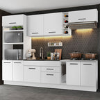 Armário de Cozinha Completa 290cm Branco Agata Madesa 01