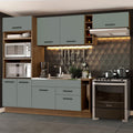 Armário de Cozinha Completa 290cm Rustic/Cinza Agata Madesa 02