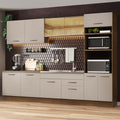 Armário de Cozinha Completa 310 cm Rustic/Crema Agata Madesa 01