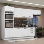 Armário de Cozinha Completa 330cm Branco Agata Madesa 01